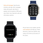 Q8 Ultra Smart Watch con schermo TFT da 1,96 pollici, supporta il monitoraggio della frequenza cardiaca/pressione sanguigna