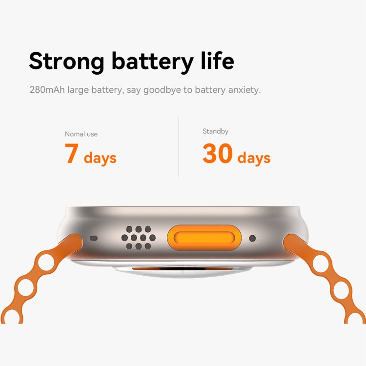 Q8 Ultra Smart Watch con schermo TFT da 1,96 pollici, supporta il monitoraggio della frequenza cardiaca/pressione sanguigna