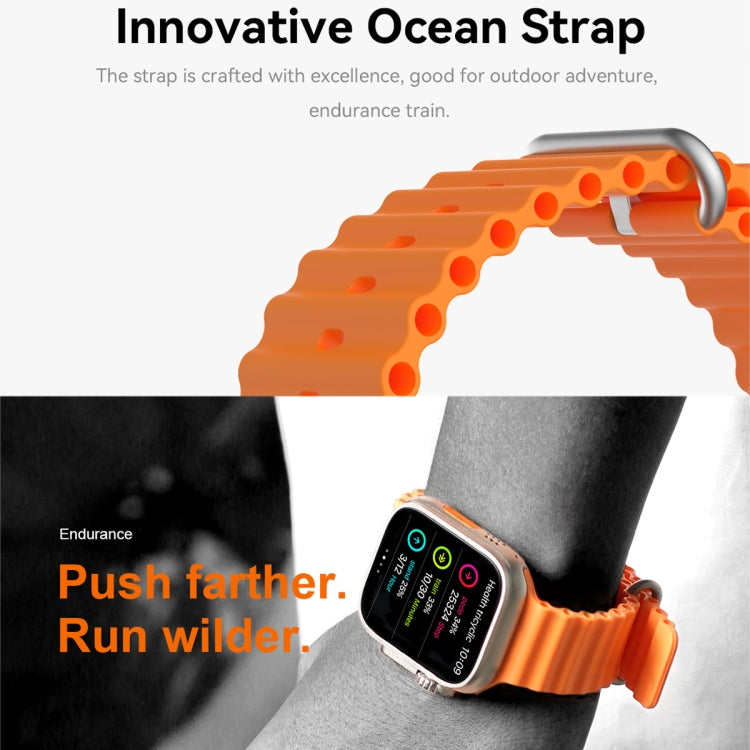 Q8 Ultra Smart Watch con schermo TFT da 1,96 pollici, supporta il monitoraggio della frequenza cardiaca/pressione sanguigna