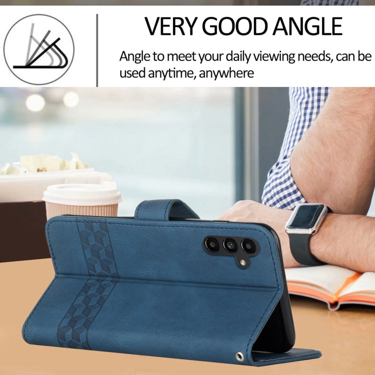 Custodia per cellulare in pelle con vibrazione Cubic Skin Feel, For Samsung Galaxy A14 5G, For Samsung Galaxy A34 5G, For Samsung Galaxy A54 5G