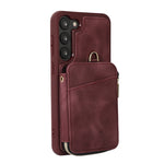 Custodia per telefono con cover posteriore per borsa con cerniera, For Samsung Galaxy S23 5G, For Samsung Galaxy S23+ 5G, For Samsung Galaxy S23 Ultra 5G, For Samsung Galaxy S22 5G