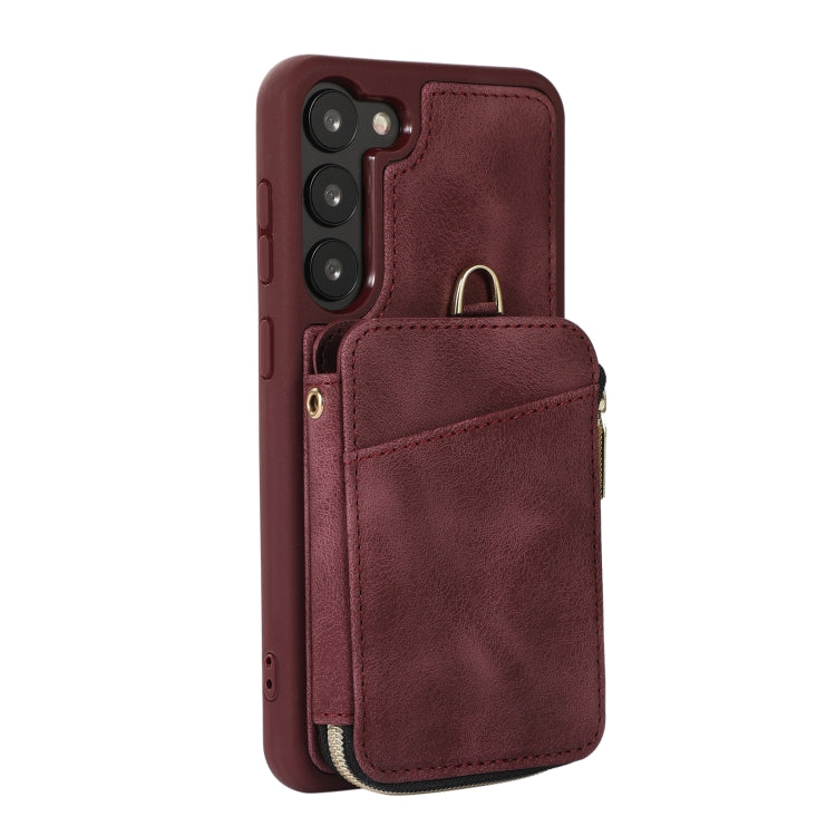 Custodia per telefono con cover posteriore per borsa con cerniera, For Samsung Galaxy S23 5G, For Samsung Galaxy S23+ 5G, For Samsung Galaxy S23 Ultra 5G, For Samsung Galaxy S22 5G
