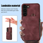 Custodia per telefono con cover posteriore per borsa con cerniera, For Samsung Galaxy S23 5G, For Samsung Galaxy S23+ 5G, For Samsung Galaxy S23 Ultra 5G, For Samsung Galaxy S22 5G