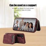 Custodia per telefono con cover posteriore per borsa con cerniera, For Samsung Galaxy S23 5G, For Samsung Galaxy S23+ 5G, For Samsung Galaxy S23 Ultra 5G, For Samsung Galaxy S22 5G