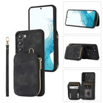 Custodia per telefono con cover posteriore per borsa con cerniera, For Samsung Galaxy S23 5G, For Samsung Galaxy S23+ 5G, For Samsung Galaxy S23 Ultra 5G, For Samsung Galaxy S22 5G