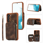 Custodia per telefono con cover posteriore per borsa con cerniera, For Samsung Galaxy S23 5G, For Samsung Galaxy S23+ 5G, For Samsung Galaxy S23 Ultra 5G, For Samsung Galaxy S22 5G