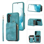 Custodia per telefono con cover posteriore per borsa con cerniera, For Samsung Galaxy S23 5G, For Samsung Galaxy S23+ 5G, For Samsung Galaxy S23 Ultra 5G, For Samsung Galaxy S22 5G