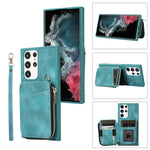 Custodia per telefono con cover posteriore per borsa con cerniera, For Samsung Galaxy S23 5G, For Samsung Galaxy S23+ 5G, For Samsung Galaxy S23 Ultra 5G, For Samsung Galaxy S22 5G