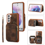Custodia per telefono con cover posteriore per borsa con cerniera, For Samsung Galaxy S22+ 5G, For Samsung Galaxy S22 Ultra 5G, For Samsung Galaxy S21 FE 5G, For Samsung Galaxy S21 5G