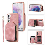 Custodia per telefono con cover posteriore per borsa con cerniera, For Samsung Galaxy S22+ 5G, For Samsung Galaxy S22 Ultra 5G, For Samsung Galaxy S21 FE 5G, For Samsung Galaxy S21 5G