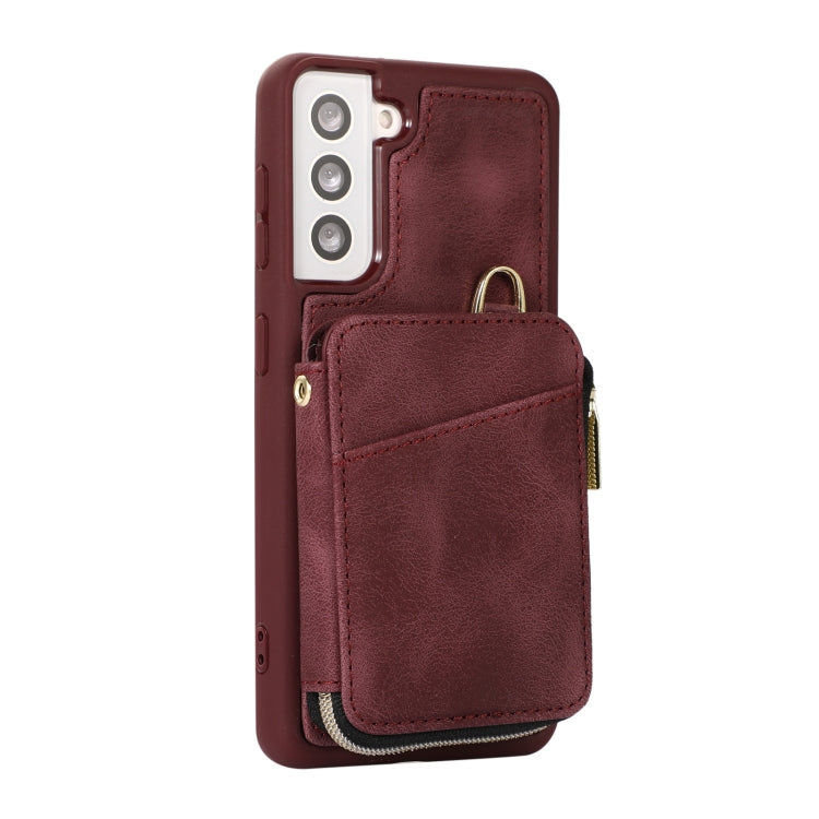 Custodia per telefono con cover posteriore per borsa con cerniera, For Samsung Galaxy S21+ 5G, For Samsung Galaxy S21 Ultra 5G, For Samsung Galaxy S20, For Samsung Galaxy S20+