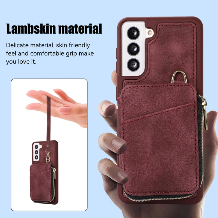 Custodia per telefono con cover posteriore per borsa con cerniera, For Samsung Galaxy S21+ 5G, For Samsung Galaxy S21 Ultra 5G, For Samsung Galaxy S20, For Samsung Galaxy S20+