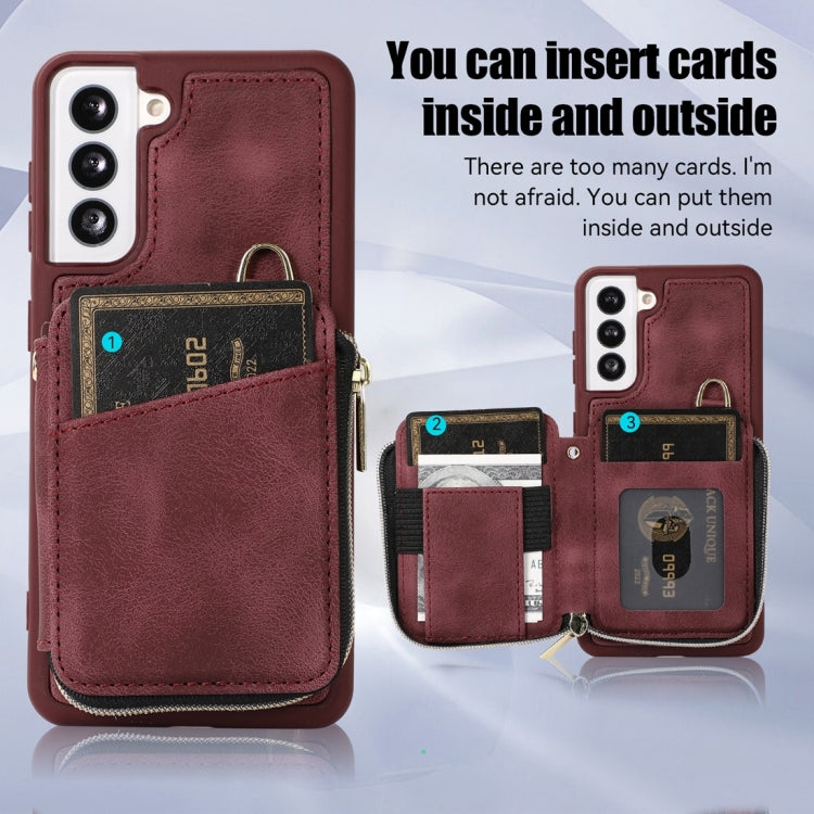 Custodia per telefono con cover posteriore per borsa con cerniera, For Samsung Galaxy S21+ 5G, For Samsung Galaxy S21 Ultra 5G, For Samsung Galaxy S20, For Samsung Galaxy S20+