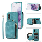 Custodia per telefono con cover posteriore per borsa con cerniera, For Samsung Galaxy S21+ 5G, For Samsung Galaxy S21 Ultra 5G, For Samsung Galaxy S20, For Samsung Galaxy S20+