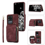 Custodia per telefono con cover posteriore per borsa con cerniera, For Samsung Galaxy S20 Ultra, For Samsung Galaxy S20 FE