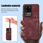 Custodia per telefono con cover posteriore per borsa con cerniera, For Samsung Galaxy S20 Ultra, For Samsung Galaxy S20 FE