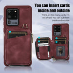 Custodia per telefono con cover posteriore per borsa con cerniera, For Samsung Galaxy S20 Ultra, For Samsung Galaxy S20 FE