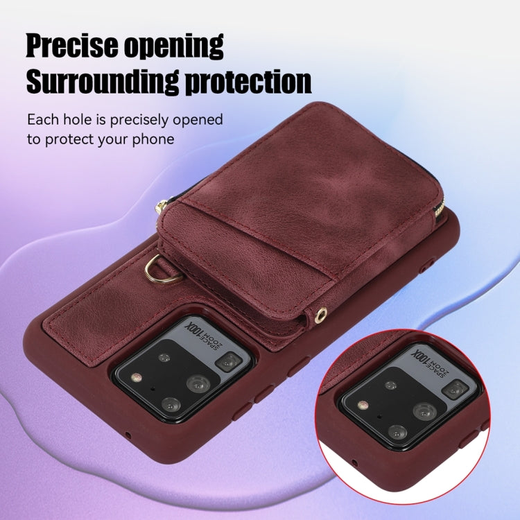 Custodia per telefono con cover posteriore per borsa con cerniera, For Samsung Galaxy S20 Ultra, For Samsung Galaxy S20 FE