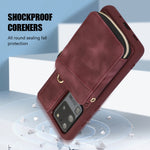 Custodia per telefono con cover posteriore per borsa con cerniera, For Samsung Galaxy S20 Ultra, For Samsung Galaxy S20 FE