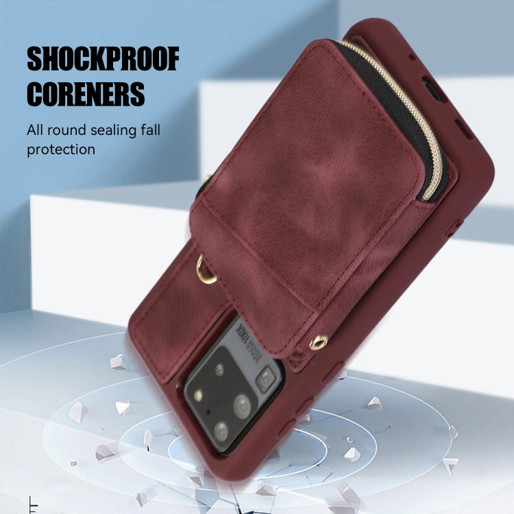 Custodia per telefono con cover posteriore per borsa con cerniera, For Samsung Galaxy S20 Ultra, For Samsung Galaxy S20 FE