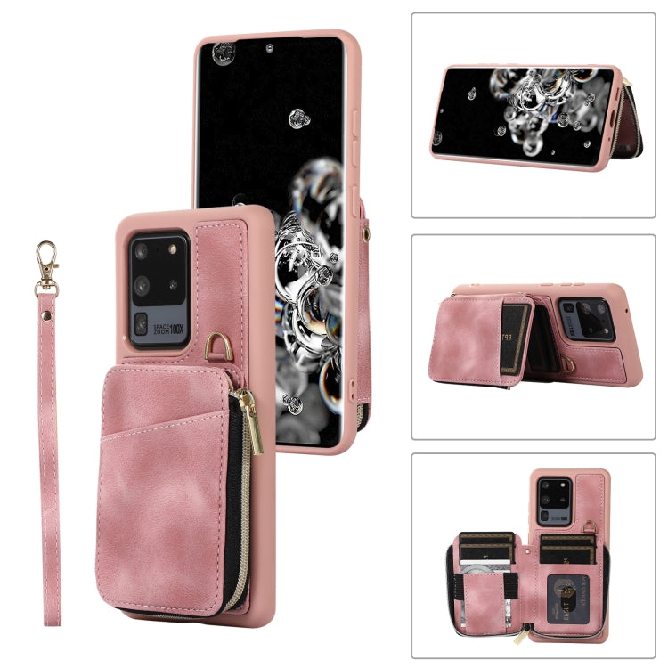Custodia per telefono con cover posteriore per borsa con cerniera, For Samsung Galaxy S20 Ultra, For Samsung Galaxy S20 FE