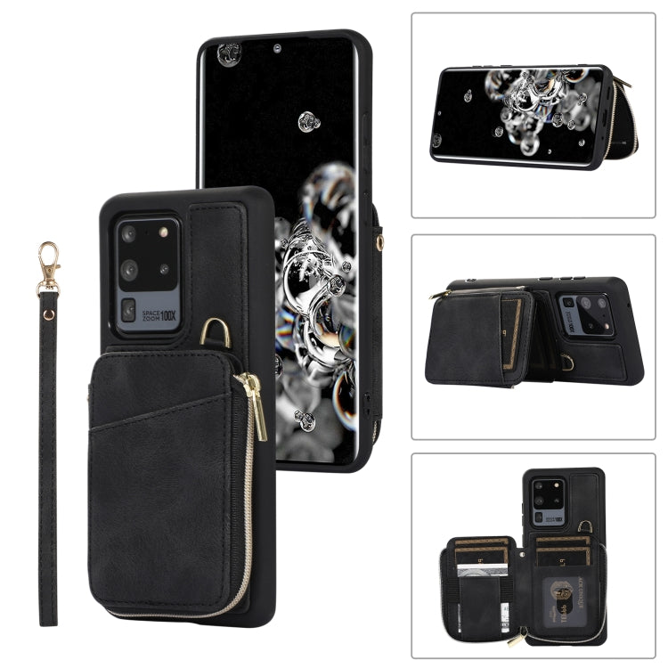 Custodia per telefono con cover posteriore per borsa con cerniera, For Samsung Galaxy S20 Ultra, For Samsung Galaxy S20 FE