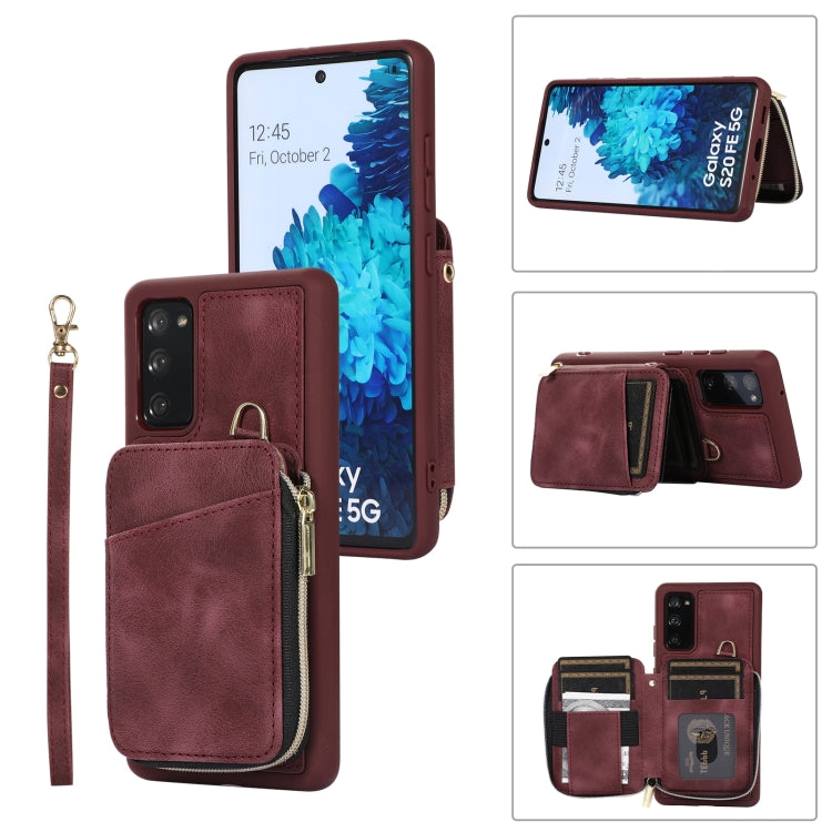 Custodia per telefono con cover posteriore per borsa con cerniera, For Samsung Galaxy S20 Ultra, For Samsung Galaxy S20 FE