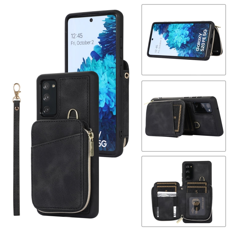Custodia per telefono con cover posteriore per borsa con cerniera, For Samsung Galaxy S20 Ultra, For Samsung Galaxy S20 FE