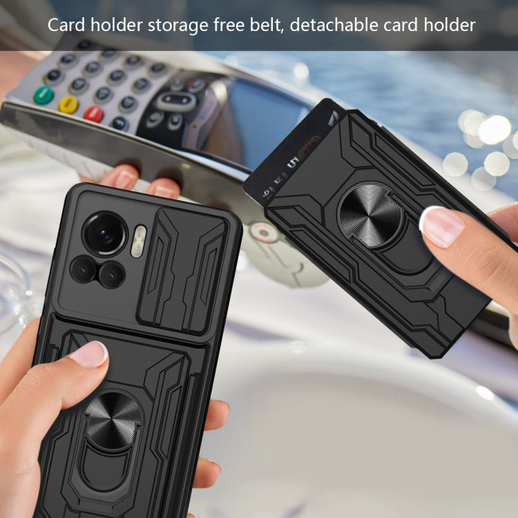 Custodia per telefono scorrevole Camshield TPU + PC con slot per schede, For Motorola Edge 30 Ultra 5G, For OPPO A17 4G, For Realme 10 4G