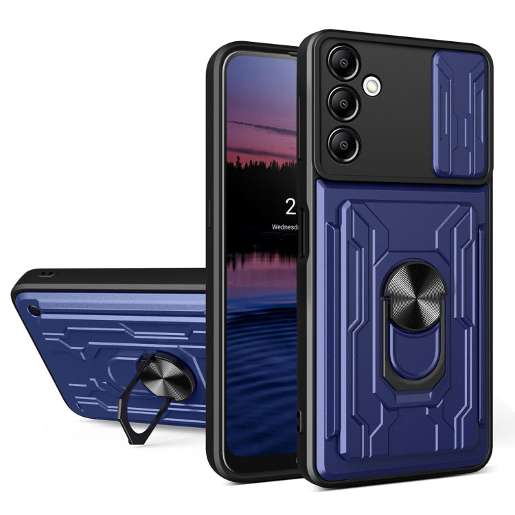 Custodia per telefono scorrevole Camshield TPU + PC con slot per schede, For Samsung Galaxy A14 5G / 4G