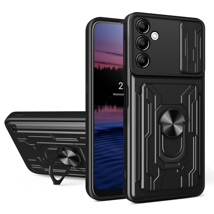 Custodia per telefono scorrevole Camshield TPU + PC con slot per schede, For Samsung Galaxy A14 5G / 4G