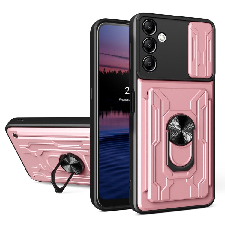 Custodia per telefono scorrevole Camshield TPU + PC con slot per schede, For Samsung Galaxy A14 5G / 4G
