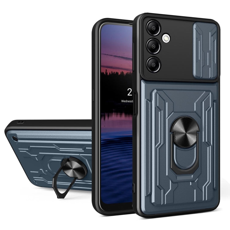 Custodia per telefono scorrevole Camshield TPU + PC con slot per schede, For Samsung Galaxy A14 5G / 4G
