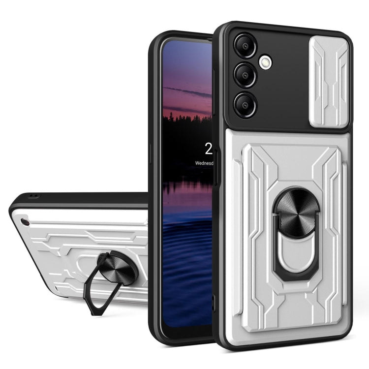 Custodia per telefono scorrevole Camshield TPU + PC con slot per schede, For Samsung Galaxy A14 5G / 4G
