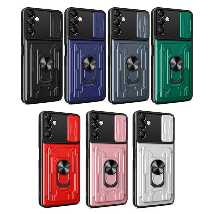 Custodia per telefono scorrevole Camshield TPU + PC con slot per schede, For Samsung Galaxy A14 5G / 4G