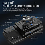 Custodia per telefono scorrevole Camshield TPU + PC con slot per schede, For Samsung Galaxy A14 5G / 4G