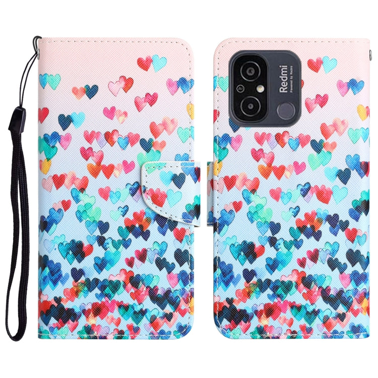 Custodia per telefono in pelle con disegno colorato, For Xiaomi Redmi 12C