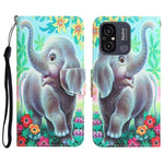 Custodia per telefono in pelle con disegno colorato, For Xiaomi Redmi 12C