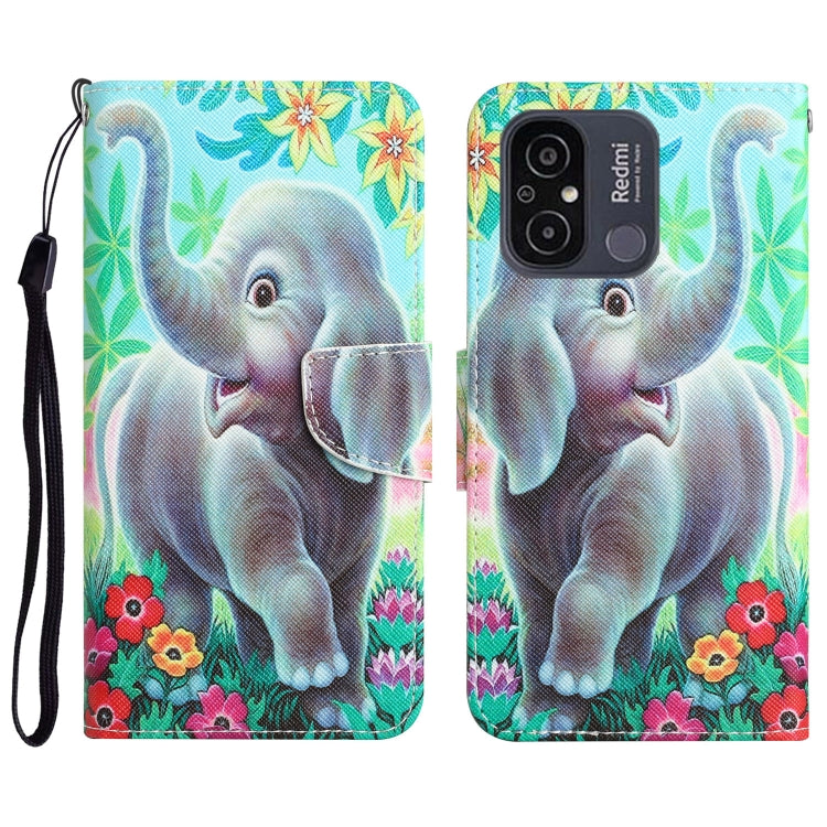 Custodia per telefono in pelle con disegno colorato, For Xiaomi Redmi 12C