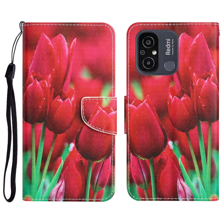 Custodia per telefono in pelle con disegno colorato, For Xiaomi Redmi 12C
