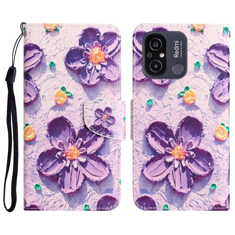 Custodia per telefono in pelle con disegno colorato, For Xiaomi Redmi 12C