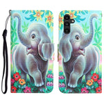 Custodia per telefono in pelle con disegno colorato, For Samsung Galaxy A24 4G