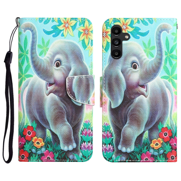 Custodia per telefono in pelle con disegno colorato, For Samsung Galaxy A24 4G