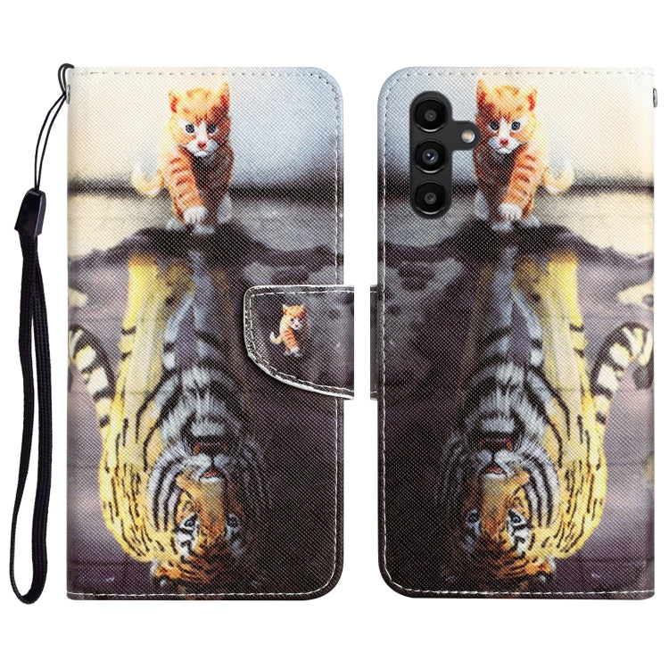Custodia per telefono in pelle con disegno colorato, For Samsung Galaxy A24 4G