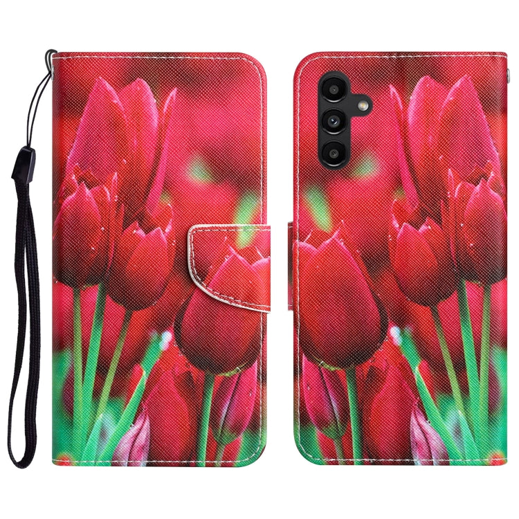Custodia per telefono in pelle con disegno colorato, For Samsung Galaxy A24 4G