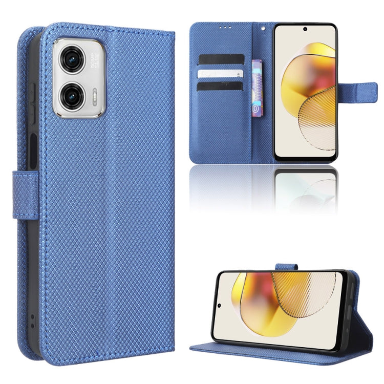 Custodia per telefono in pelle con trama a diamante, For Motorola Moto G13 / G23 4G, For Motorola Moto G53 5G, For Motorola Moto G73 5G, For OPPO Find N2