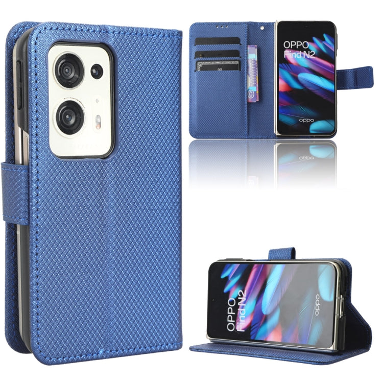 Custodia per telefono in pelle con trama a diamante, For Motorola Moto G13 / G23 4G, For Motorola Moto G53 5G, For Motorola Moto G73 5G, For OPPO Find N2