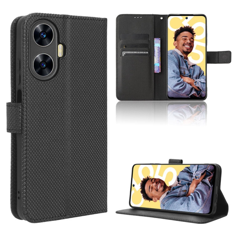 Custodia in pelle con trama a diamante per OPPO Find N2 Flip
