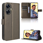 Custodia in pelle con trama a diamante per OPPO Find N2 Flip