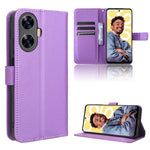 Custodia in pelle con trama a diamante per OPPO Find N2 Flip